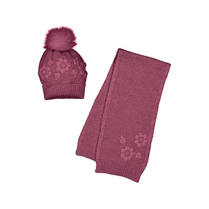 Hat & Scarf Set- Bright Straw