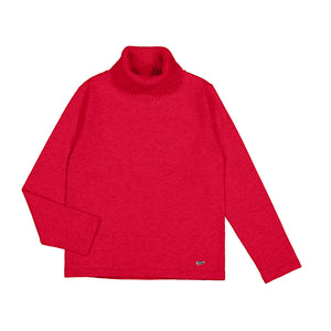 Basic Knitting Turtleneck- Cherry