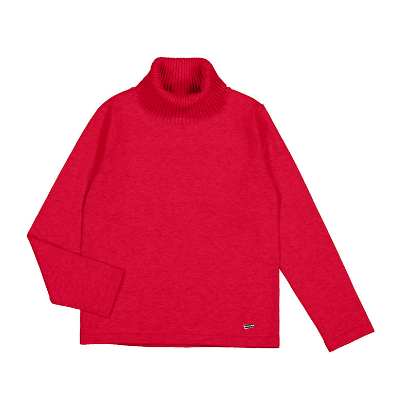 Basic Knitting Turtleneck- Cherry