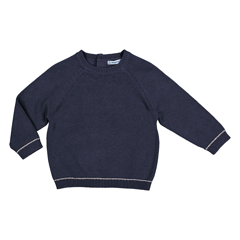 Basic Crewneck Sweater- Navy