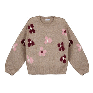 Flower Sweater- H. Chestnut