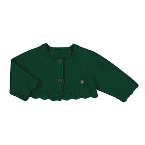 Knit Short Cardigan- Pine