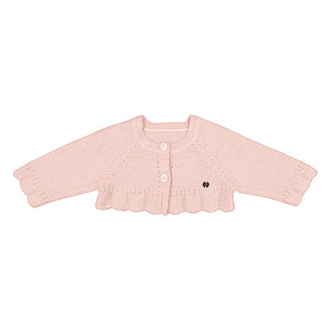 Knit Short Cardigan- Soft Pink
