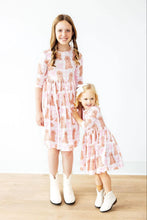 Load image into Gallery viewer, Goldendoodle 3/4 Sleeve Pocket Twirl Dress
