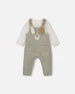 Load image into Gallery viewer, Cord Dog Onesie LS &amp; Overall Set-Jade
