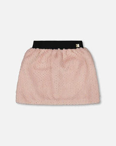 Top w/ Faux Fur Jacket, Skirt & Purse Set- Silver Pink