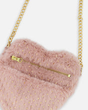 Load image into Gallery viewer, Top w/ Faux Fur Jacket, Skirt &amp; Purse Set- Silver Pink
