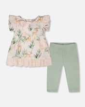 Load image into Gallery viewer, Leopard Jungle Print Tunic &amp; Legging Set
