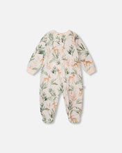 Load image into Gallery viewer, Leopard Jungle Print Zip Footie
