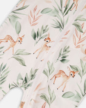 Load image into Gallery viewer, Leopard Jungle Print Zip Footie
