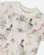 Load image into Gallery viewer, Zebra Jungle Print Tee &amp; Pant Set

