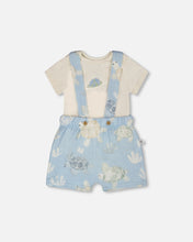 Load image into Gallery viewer, Turtles Print Onesie &amp; Shortall Set
