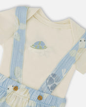 Load image into Gallery viewer, Turtles Print Onesie &amp; Shortall Set
