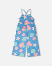 Load image into Gallery viewer, Seashells Print Crinkle Jersey Jumpsuit

