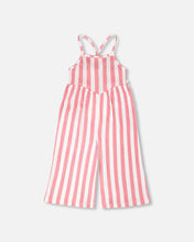 Load image into Gallery viewer, Pink Stripes Crinkle Jersey Jumpsuit
