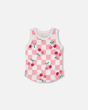 Load image into Gallery viewer, Cherry On the Check Jersey Tank
