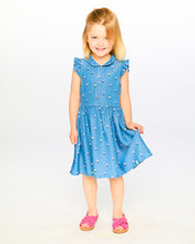 Load image into Gallery viewer, Flowers Print Chambray Dress
