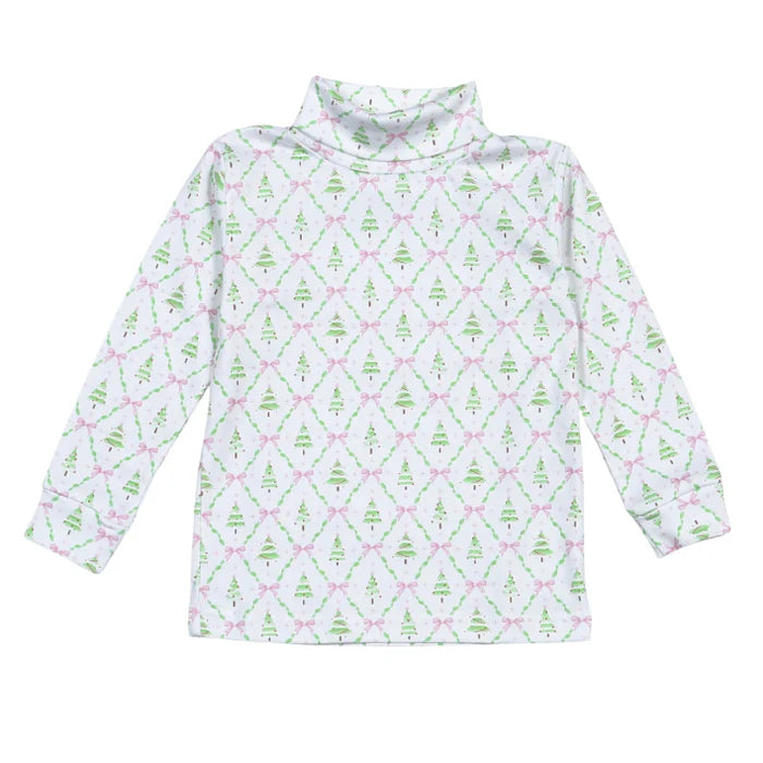 Holly Night Pima Turtleneck- Pink