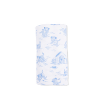 Load image into Gallery viewer, Puppy Toile Swaddle Blanket
