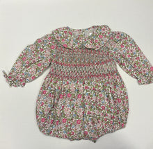 Load image into Gallery viewer, Fall Florals Smocked Waist Bubble- VINT PK
