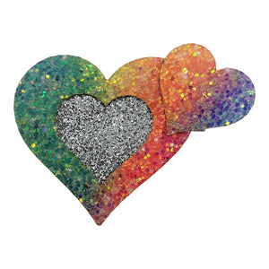 Multicolored Glitter Hearts