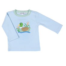 Load image into Gallery viewer, Gingham Mallard Applique Long Sleeve Shirt
