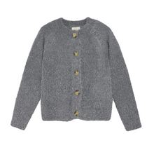Load image into Gallery viewer, Knit Glitter Cardigan- Iron Gate

