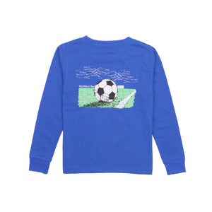Soccer Long Sleeve Logo Tee - Bay Blue