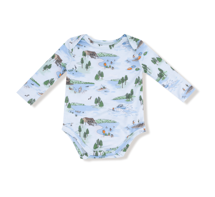 Lake Life Lap Shoulder Bodysuit- Lt Blue