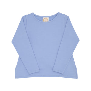 Long Sleeve Love You Back Top (French Terry)- Park City Periwinkle