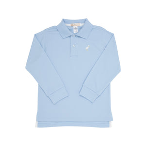 Long Sleeve Prim & Proper Polo- Beale Street Blue/Multicolor