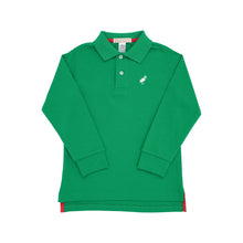 Load image into Gallery viewer, Long Sleeve Prim &amp; Proper Polo - Kiawah Kelly Green/ Worth Avenue White
