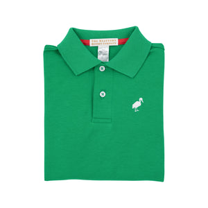 Long Sleeve Prim & Proper Polo - Kiawah Kelly Green/ Worth Avenue White