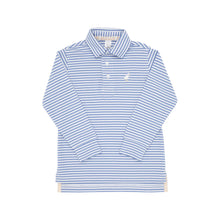 Load image into Gallery viewer, Long Sleeve Prim &amp; Proper Polo- Park City Periwinkle Stripe/Multicolor
