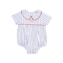 Load image into Gallery viewer, Baseball Stripe Classic Box Pleat Bubble
