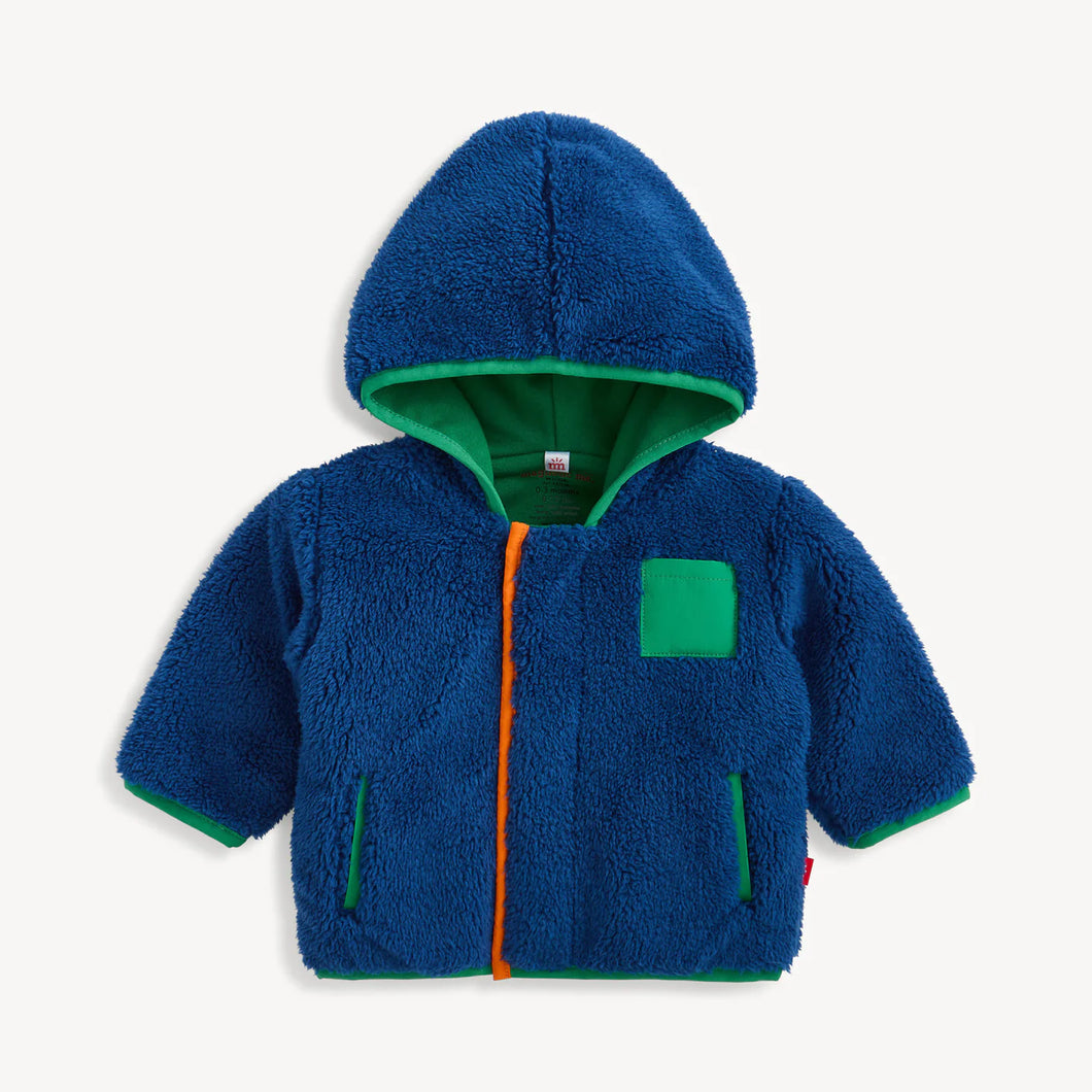 Hudson Bay Sherpa Boys Jacket w/ Stripe Rib