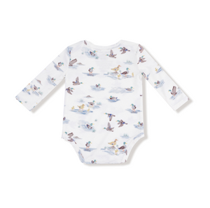 Migrating Mallards Lap Shoulder Bodysuit- Ivory