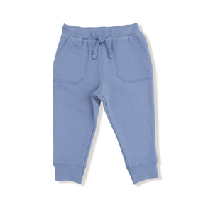 Mini Tractors Sweatshirt & Jogger Set- White/Blue