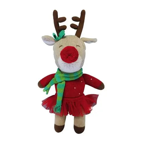 Knit Reindeer Doll w/ Red Tutu