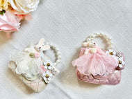 Faux Leather Bunny Floral Skirt Purse
