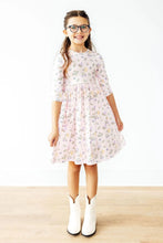 Load image into Gallery viewer, Pastel Petals 3/4 Sleeve Pocket Twirl Dress
