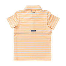 Load image into Gallery viewer, Orange Chiffon Stripe Polo SS
