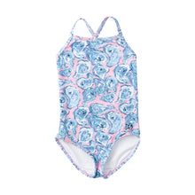 Load image into Gallery viewer, Oyster Shell Pink Spring Tides Bow Back Swimsuit
