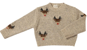 Rudy Reindeer Sweater- Beige