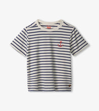 Load image into Gallery viewer, Blue Indigo Stripe Bamboo Tee
