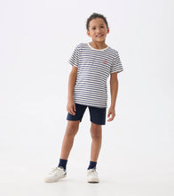 Load image into Gallery viewer, Blue Indigo Stripe Bamboo Tee
