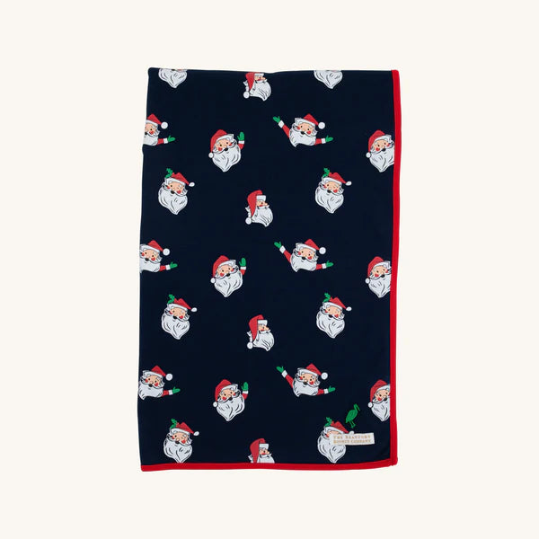 Silent Night Pima Throw- St. Nick/ Richmond Red