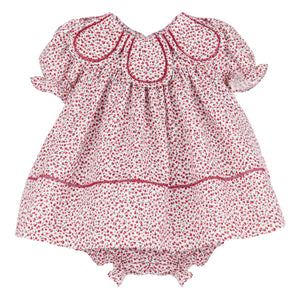 Apple Orchard Petal Float Dress- Red