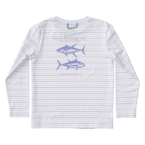 Pro Performance Girls Fishing Tee with Tuna Art- Lavender