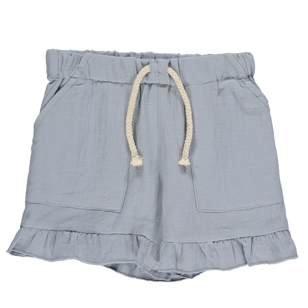 Brynlee Ruffle Shorts in Blue